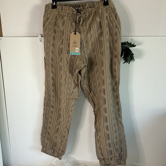 PrAna Women's Jogger Arlie Dark Khaki Jacquard Large - Picture 6 of 8